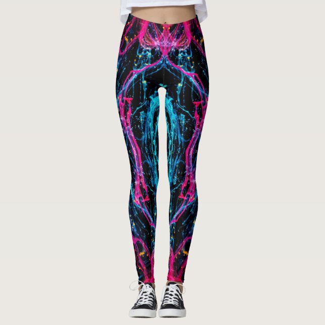 leggings abstraits violets (Devant)