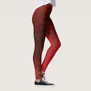 Leggings Acceptation   Médaillons de méditation rouge