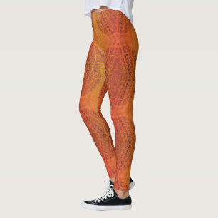 Leggings Acceptation   Médaillons de saumons rouges orange