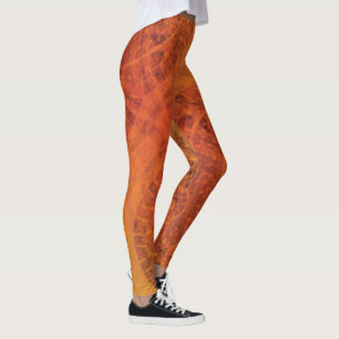 Leggings Acceptation   Médaillons de saumons rouges orange