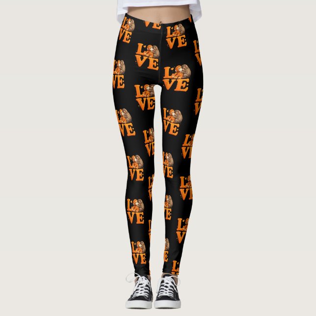Leggings Accroche-Toi Singe Mignon Bébé Macaque  (Devant)