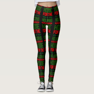 Leggings Accueil Pour Les Vacances Rouge Vert Noël