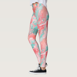 Leggings Acrylique Menthe Corail