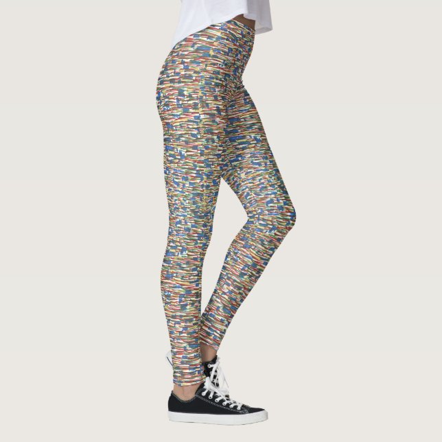Leggings Actif-usage rouge, vert, bleu modelé de concepteur (Droite)