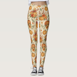 Leggings Action de grâce Motif de récolte de citrouille d'a