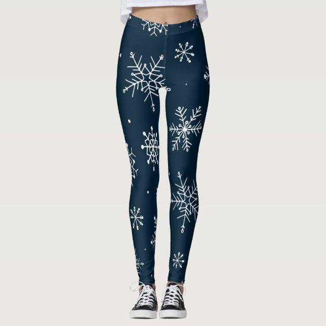 Leggings AD 007 - motif graphique numérique de Noël (Devant)