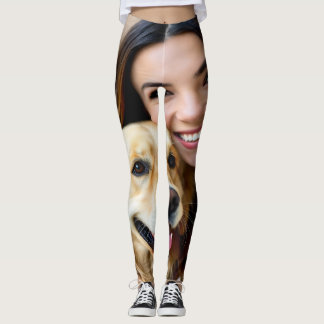 Leggings Add Golden Retriever Photo Personalize