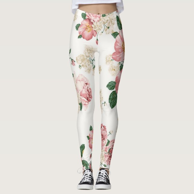 Leggings Adorable Fille Mignonne,Fleurs (Devant)