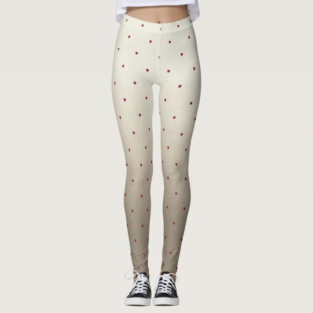 Leggings Adorable mignon, Rouge Ladybug, Lumineux (Devant)
