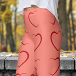 Leggings Adorable Red Love Hearts Motif<br><div class="desc">Effortless Stylish : Prenez votre mode de remise en forme au niveau supérieur avec ces leggings Love Hearts! Ces leggings en longueur offrent un mélange étonnant de couleurs et de confort, idéal pour les entraînements à haute énergie et les journées reposantes et décontractées. Conçus pour les femmes qui embrassent le...</div>