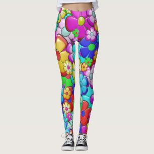Leggings Adorables Fleurs Hippie Bohème