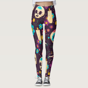 Leggings Adorables Jour de la mort Calavara Style Yoga