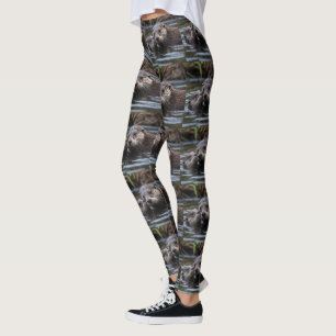 Leggings **"Adrift in Love : Mummy and Baby Otter"**