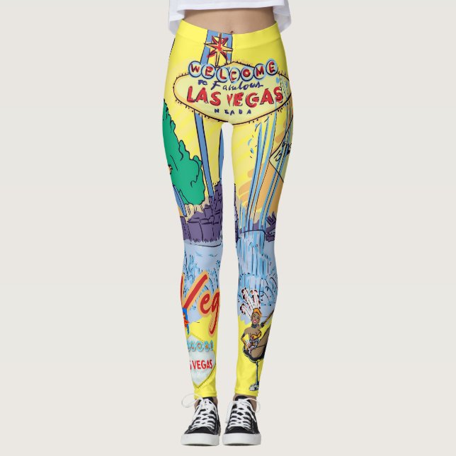 Leggings Affiche de bienvenue Las Vegas (Devant)