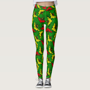 Leggings Africain Print Bold Ankara Floral Motif