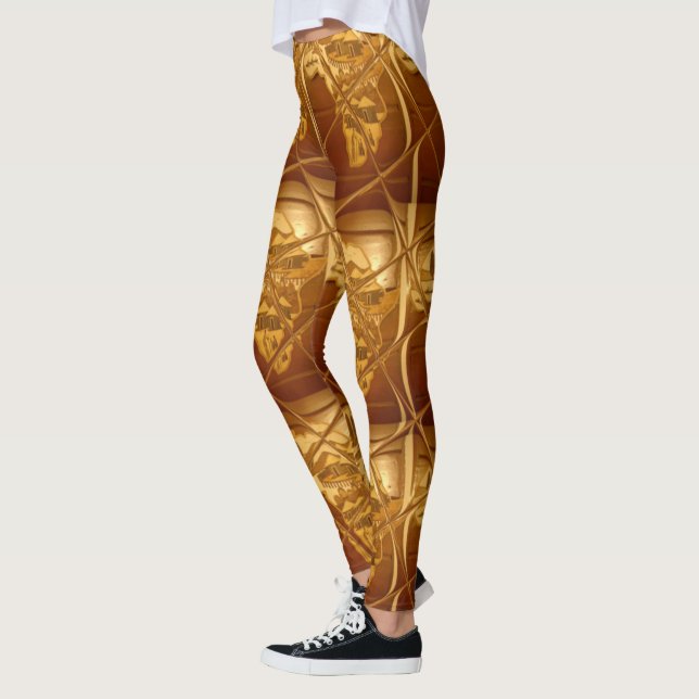Leggings Afrique Café brun joli Vêtements femmes motif (Gauche)