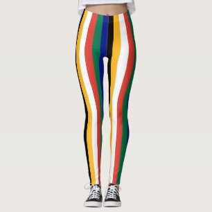 Leggings Afrique du Sud Couleurs du drapeau national Vertic