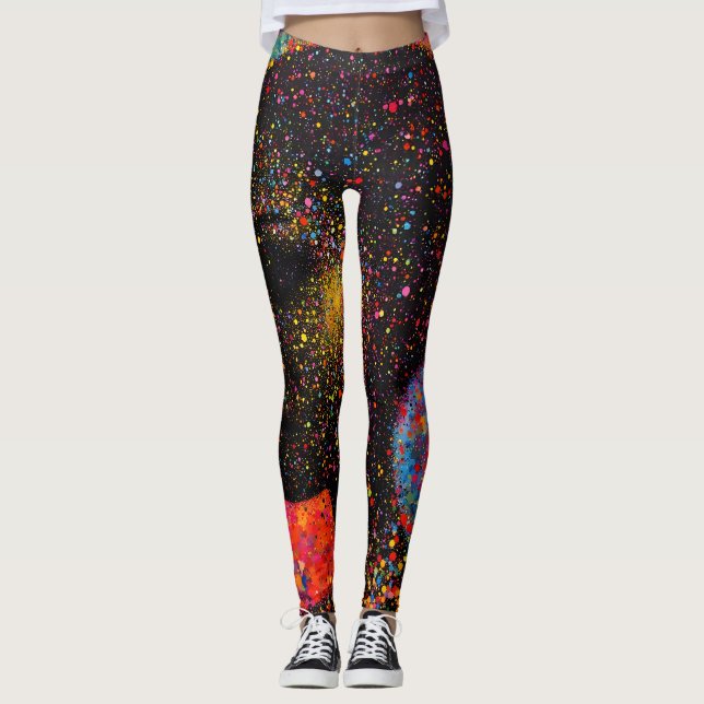 Leggings Afro Nebula Whisper – Célébration de l'Histoire No (Devant)