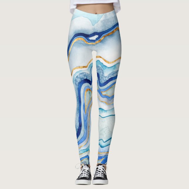 Leggings Agate de cobalt II (Devant)