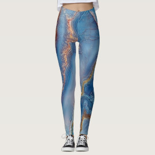 Leggings Agate en dentelle bleue