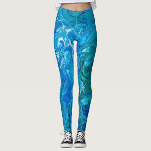 Leggings Agate folle élégante 2 de dentelle - Aqua bleu