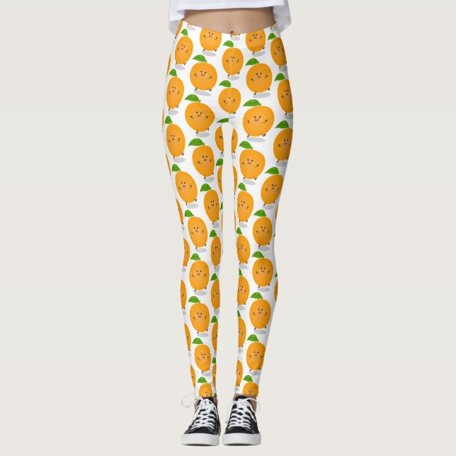 Leggings Agréable agrumes d'orange (Devant)