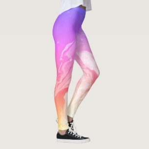 Leggings Aimer Blue Magenta Rainbow Rose
