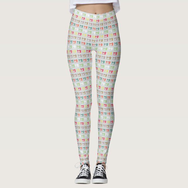 Leggings Aimer Machine à coudre gris (Devant)