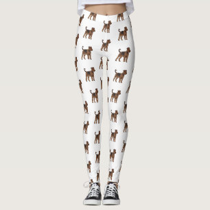 Leggings Airedale terrier dog cartoon
