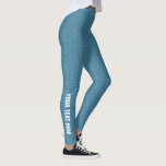 Leggings Ajouter l'image Nom du texte Femmes Moderne Design<br><div class="desc">Personnalisé Ajouter Votre Nom De Texte Image Logo Photo Logo Élégant Modèle Blue Leggings.</div>