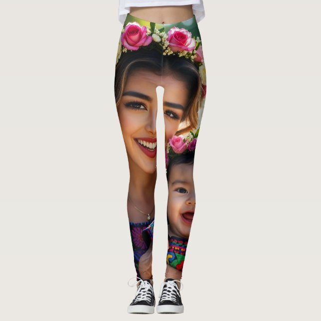 Leggings Ajouter une belle photo de bébé à personnaliser (Devant)