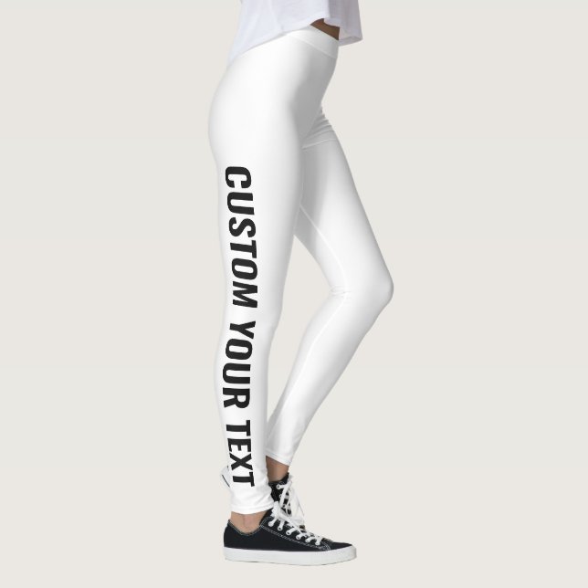 Leggings Ajouter vos propres légendes de texte personnalisé (Droite)