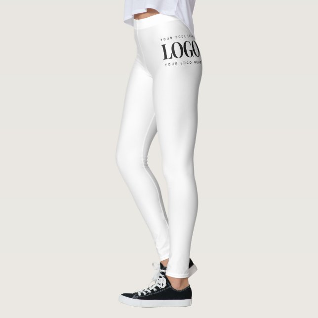 Leggings Ajouter votre logo commercial Rectangle Simple Min (Gauche)