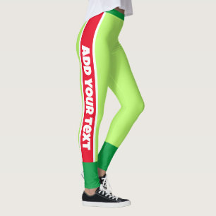 Leggings Ajoutez votre texte l Couleurs bohèmes l Néon l Ve