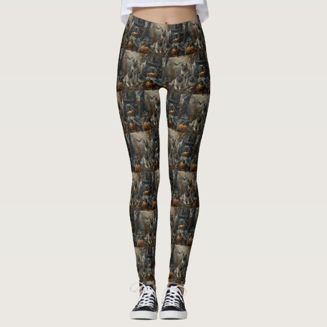 Leggings Akita Nuit d'Halloween Délice Canin (Devant)