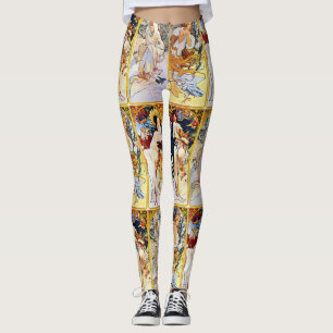 Leggings Alfons Mucha 1895 les quatre saisons