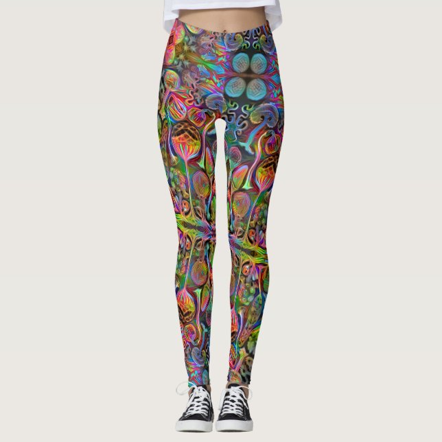 Leggings "Algaehuasca, "guêtres d'impression par Dax + (Devant)