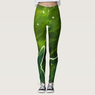 Leggings Algues vertes et tilleul d'eau