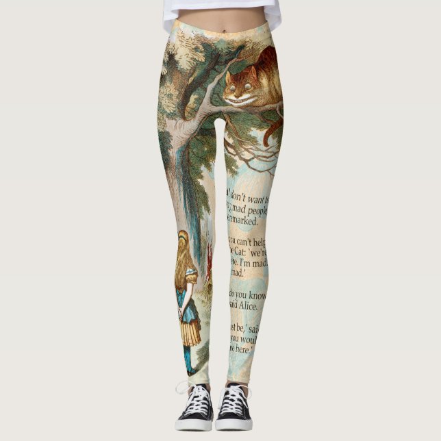 Leggings Alice au pays des merveilles Cheshire Cat Mad (Devant)