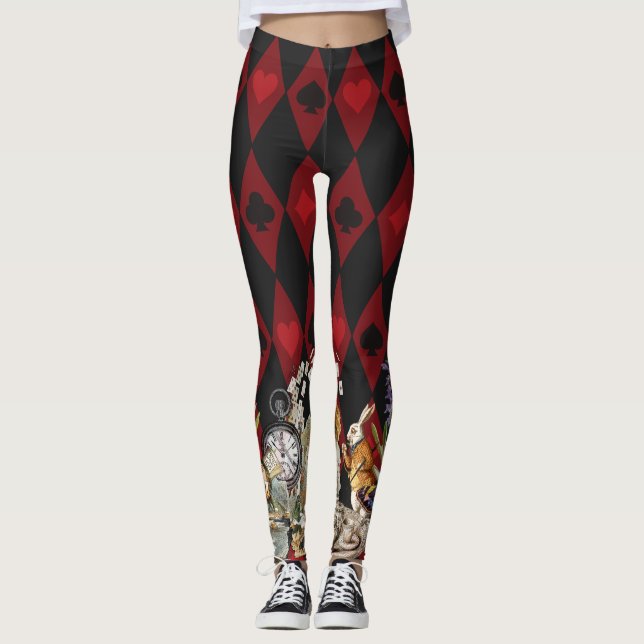 Leggings Alice au pays des merveilles Mad Cheshire Chat (Devant)