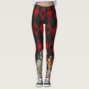 Leggings Alice Aventures avec le Chat de Cheshire Fou du Pa