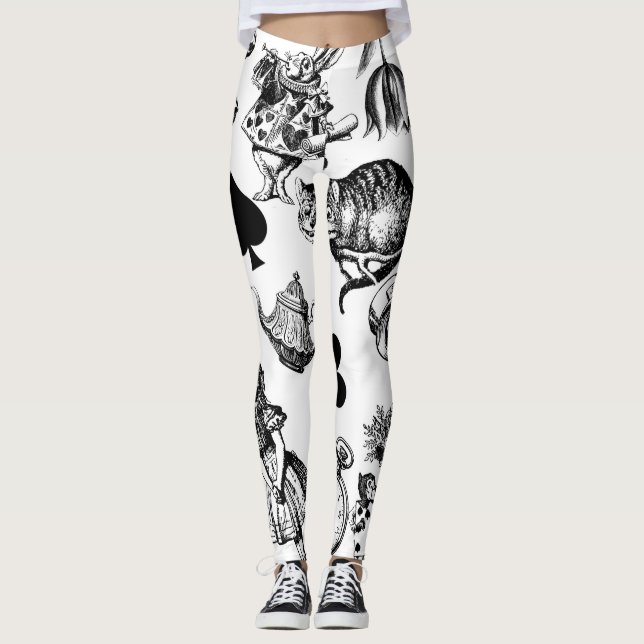 Leggings Alice Lapin Blanc Wonderland Classique (Devant)