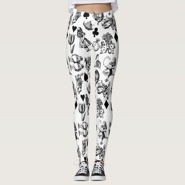 Leggings Alice White Rabbit Wonderland Classic (Devant)
