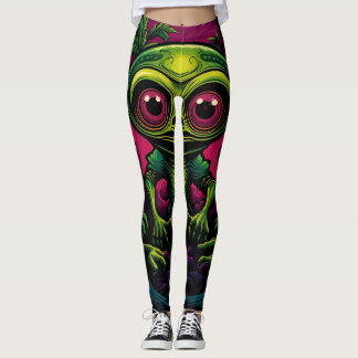 Leggings alien amour crâne drôle bonne humeur chanceux
