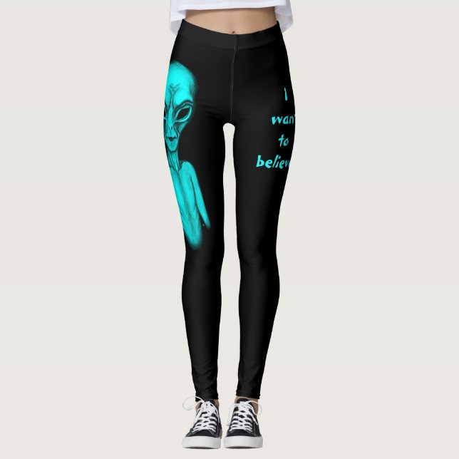 Leggings Alien, je veux croire (Devant)
