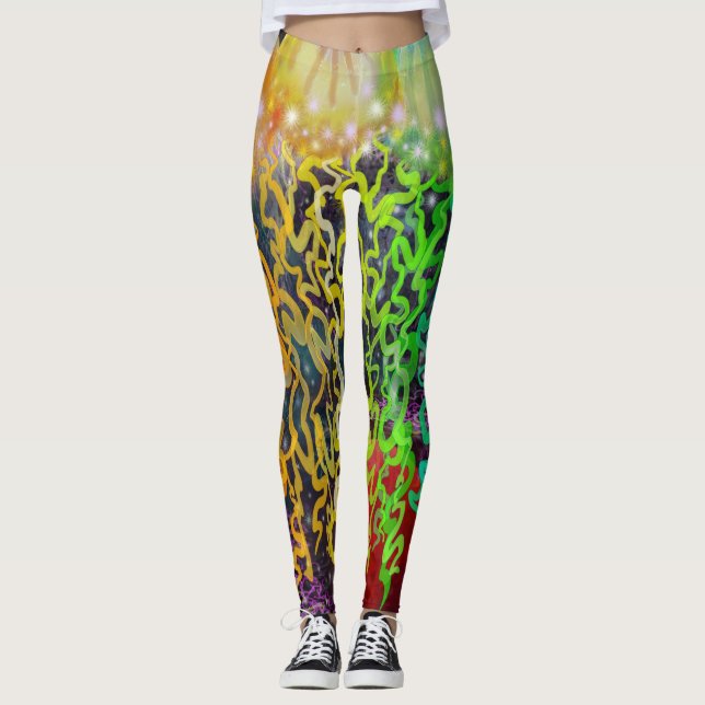 Leggings Aliens de méduses (Devant)