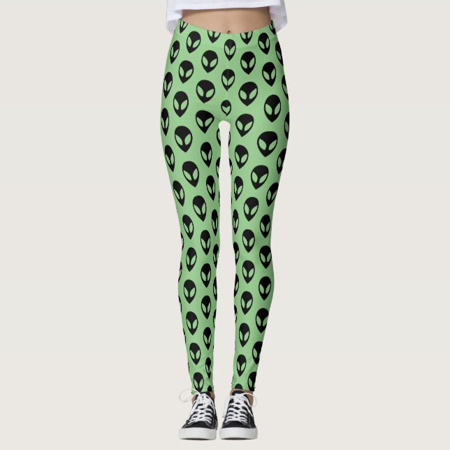 Leggings Aliens spatiaux en informatique (Devant)