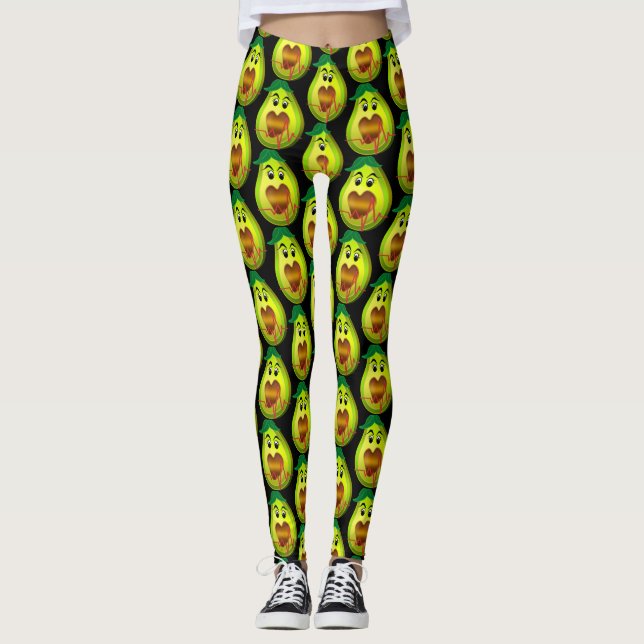 Leggings aliment ami du cœur d'avocat (Devant)