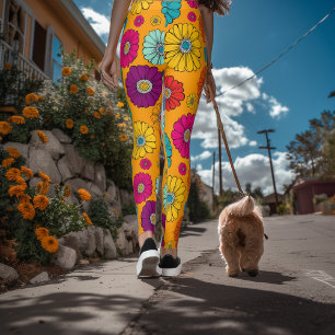 Leggings Alimentation par fleur rétro