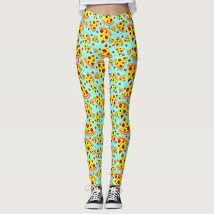 Leggings Aliments colorés Emoji Pepperoni Pizza tranches i
